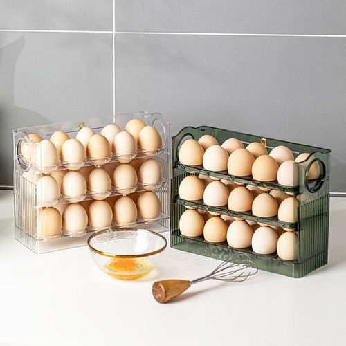 摩登主妇鸡蛋收纳盒冰箱侧门专用蛋格鸡蛋架整理神器保鲜盒鸡蛋盒 冰